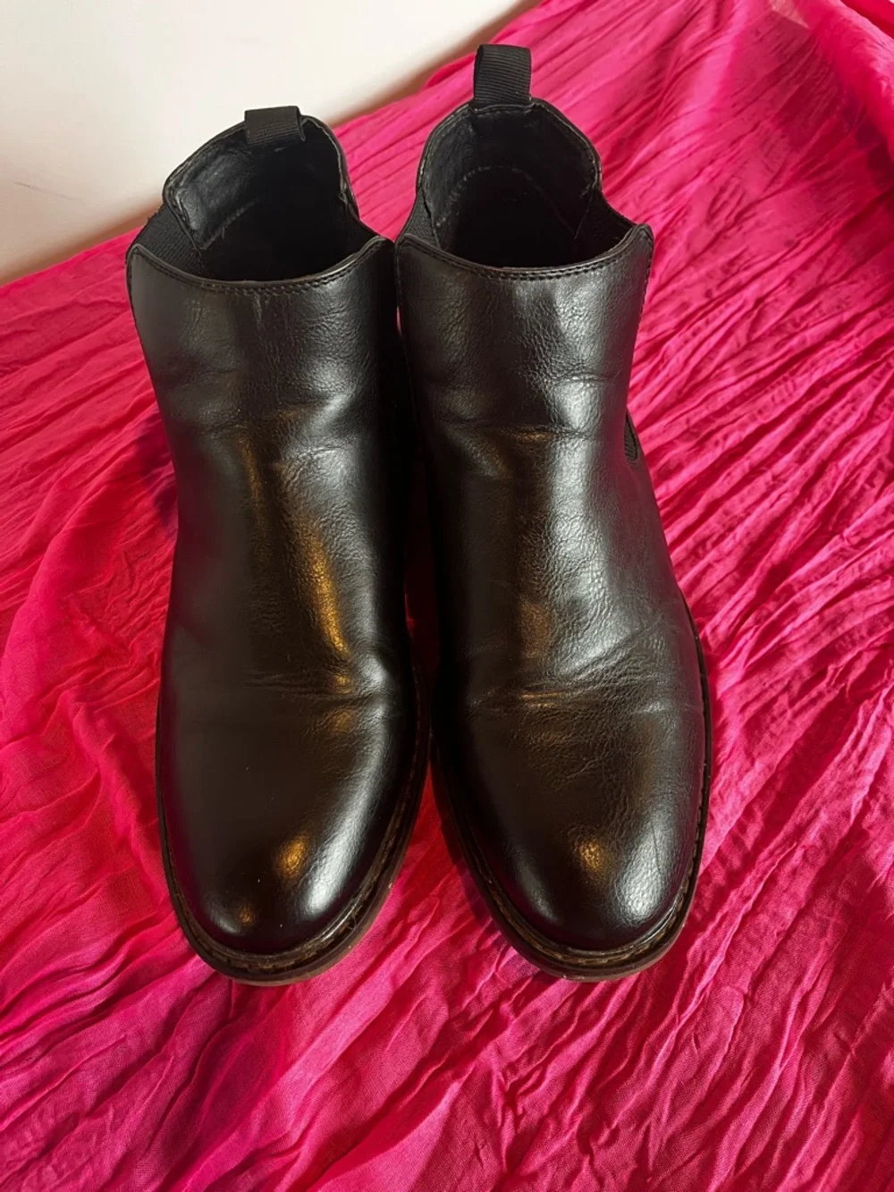 Men's Black Leather Chukka Boots - Classic Slip-On Style